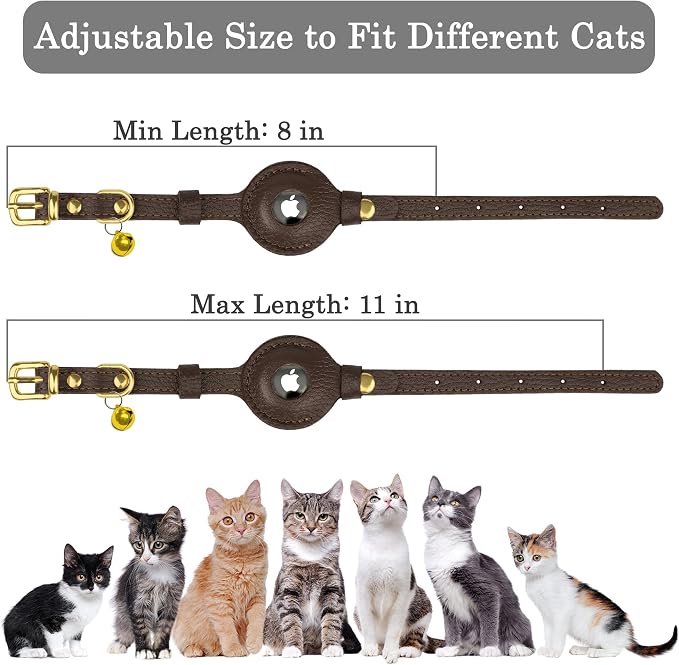 OOPSDOGGY Leather AirTag Cat Collar - Image 4