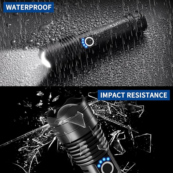 LNRYY Flashlights High Lumens Rechargeable, Super Bright Flashlight, 5Mode - Image 6