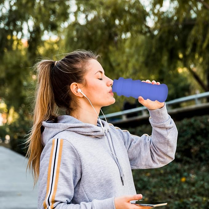 Collapsible Water Bottles 17oz, Odorless BPA-Free Silicone, Leak-Proof Foldable - Image 7