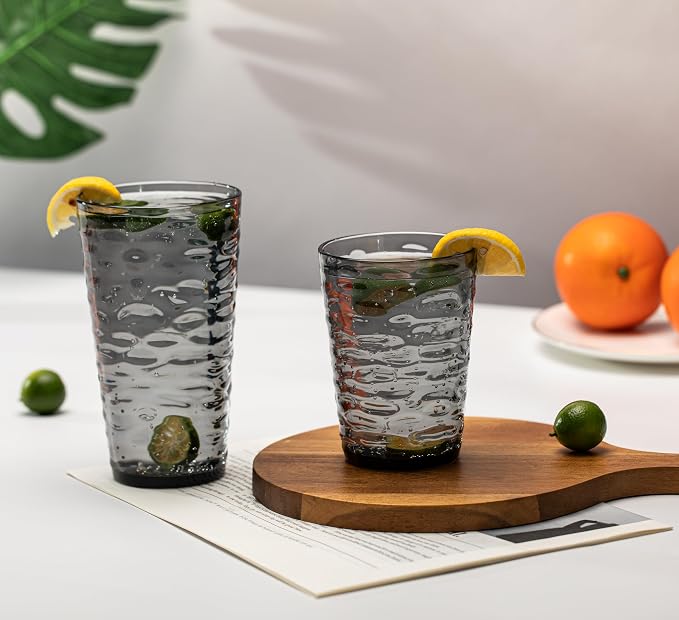 20-ounce Plastic Tumblers, Acrylic Drinking Glasses High-Balls, Shatter-Proof - Image 5