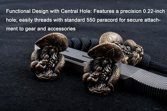 Paracord Beads with Hole for Crafting Survival Knife Lanyard Keychains - Image 9