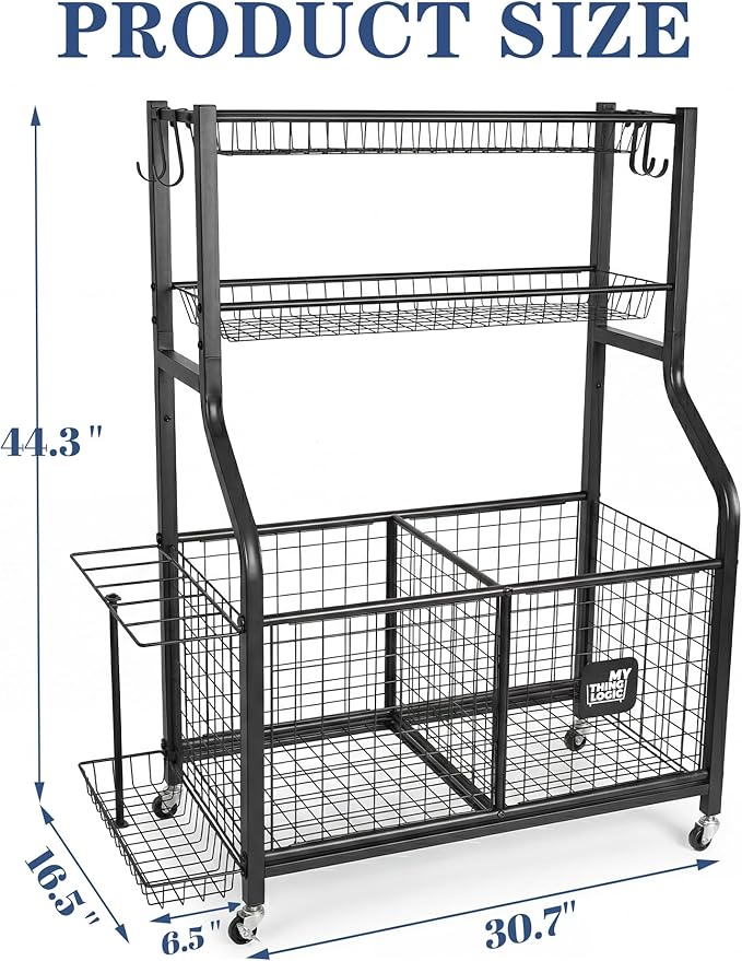 Mythinglogic Sports Equipment Garage Organizer, Garage Ball Storage - Image 5