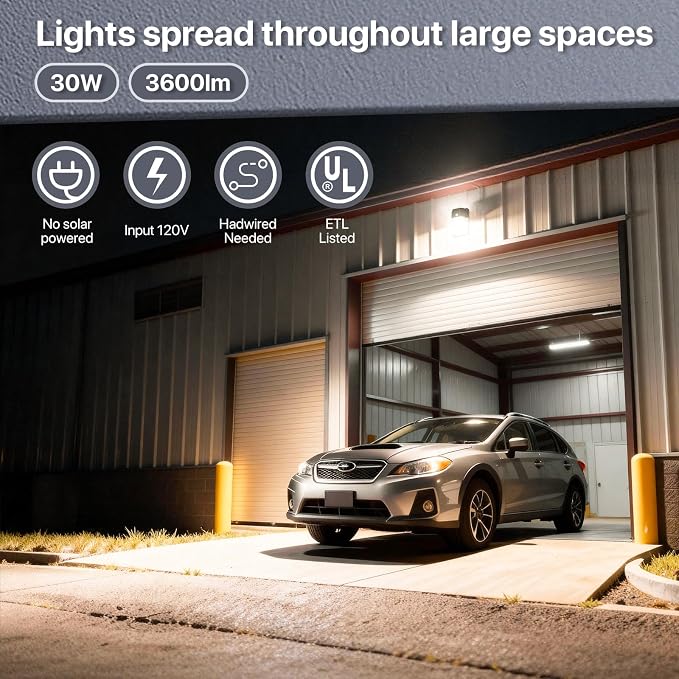 HYPERLITE LED Wall Pack 30W: 2Pack 3600lm 3000K Security Lights - Image 5