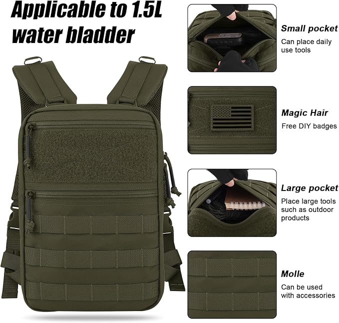 PETAC GEAR Tactical Molle Hydration Pack - Image 3