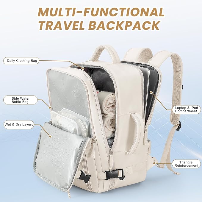 Beraliy Travel Backpack Airline Approved, Carry on Backpack, 16 Laptop Backpack - Image 3