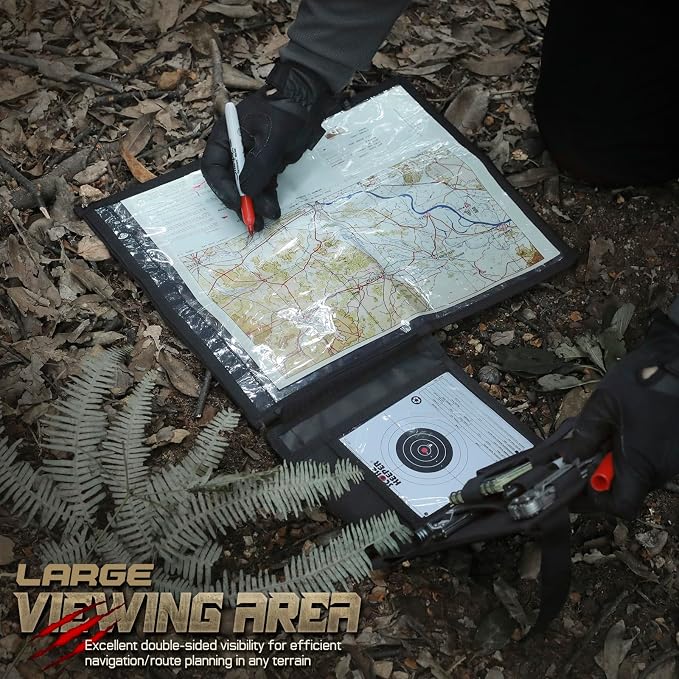 LIVANS Tactical Pouch Military Map Case Holder Army Foldable Map Storage Pouch - Image 4