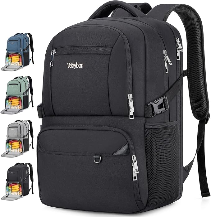 Insulated Lunch Backpack Fit 17" Laptop, Work Backpack by Velaybor