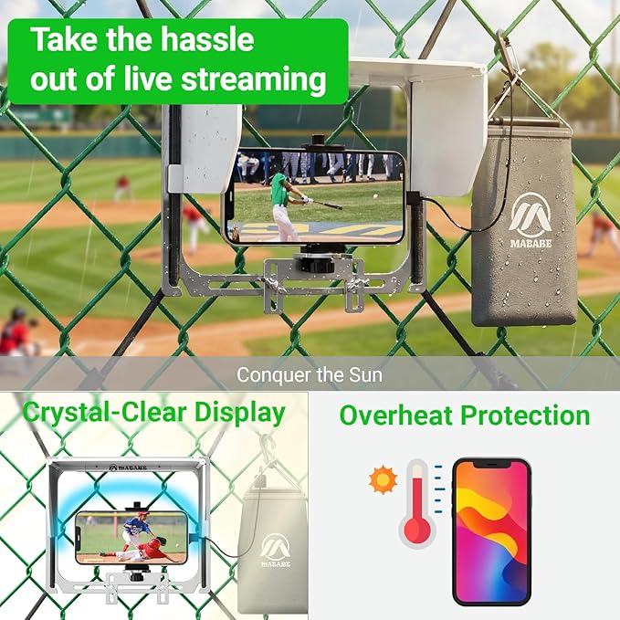 Cell Phone Fence Mount with Shade, Game Changer Mounting Kit, Gamechanger - Image 3