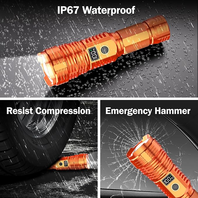 Flashlights High Lumens Rechargeable, 000LM LED Super Bright Flash Light - Image 7