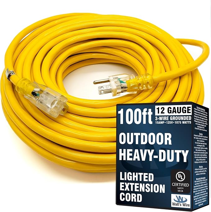 100 ft Outdoor Extension Cord Waterproof by WattsWire