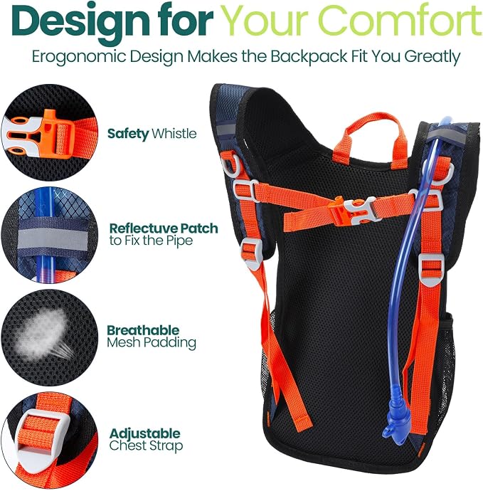 Shinylin 2 Pcs Kids Hydration Backpack - Image 3