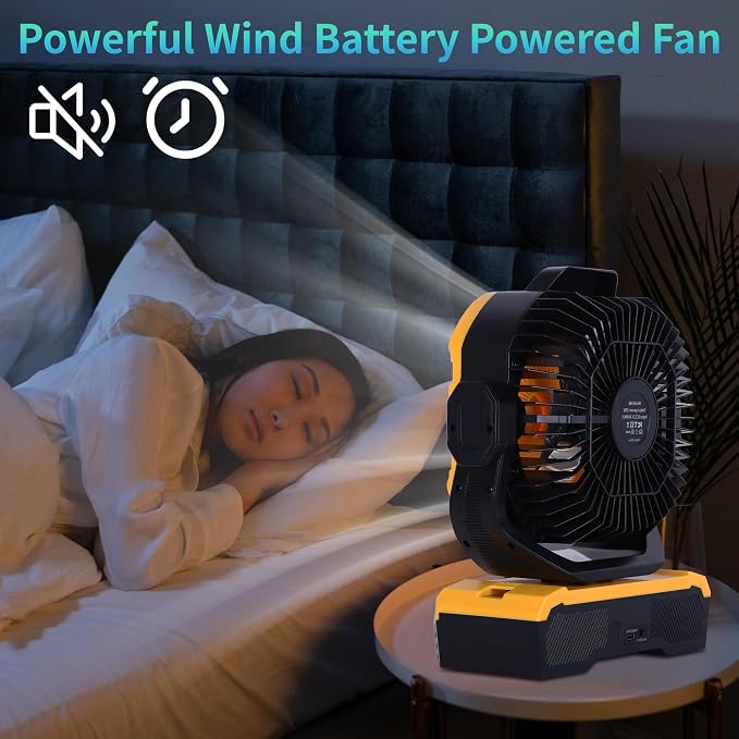 WESTTREE Battery Powered Fan Powerful Airflow Battery Operated Air Circulator - Image 5