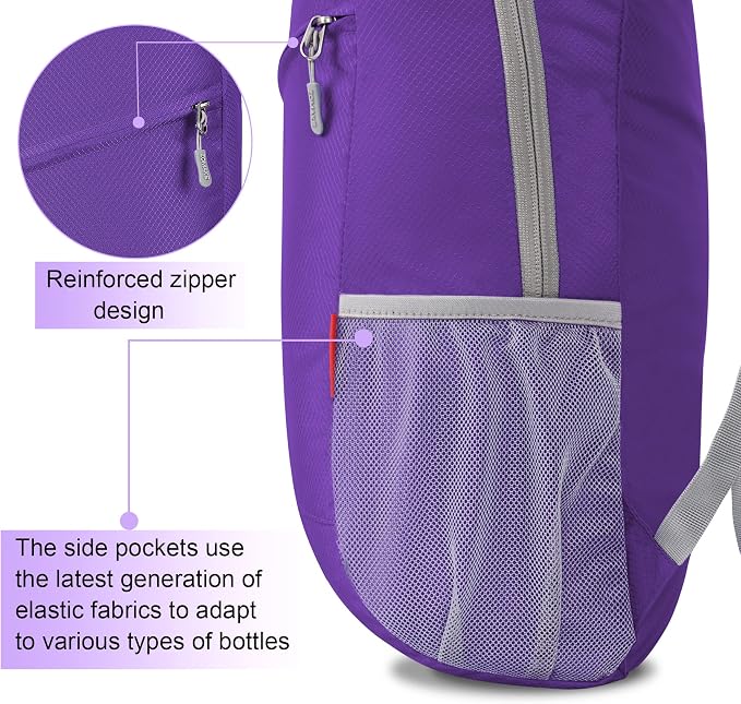 ZOMAKE Lightweight Packable Backpack 20L, Foldable Backpacks Small Daypack - Image 4