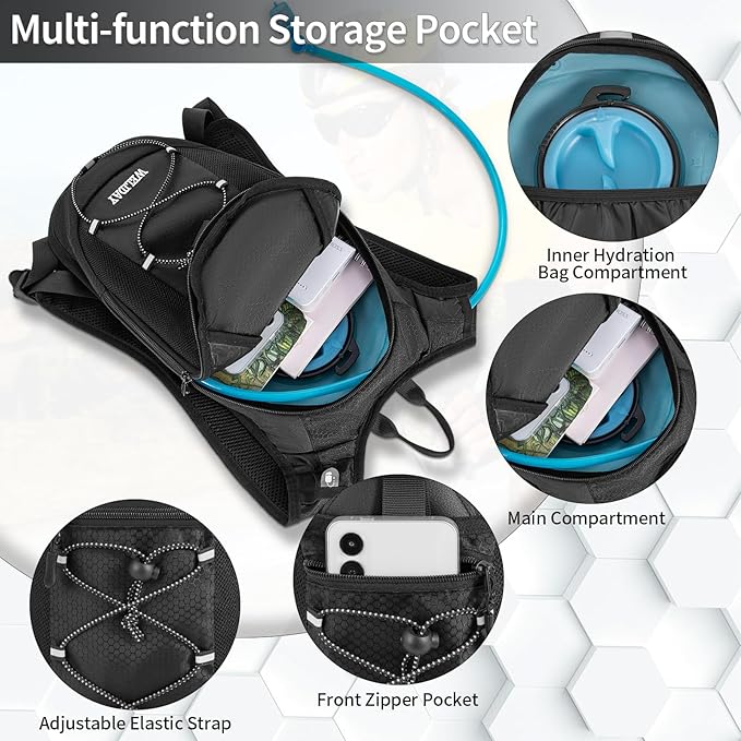 Hydration Backpack with Leak Proof Water Bladder, Lightweight Hydro Water - Image 5