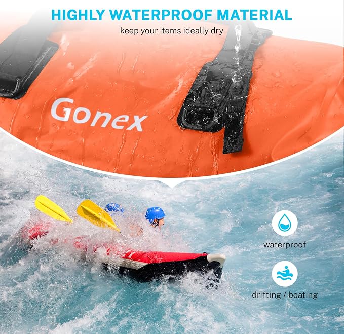 Gonex 40L 60L 80L Extra Large Waterproof Duffle Travel Dry Duffel Bag Heavy - Image 2