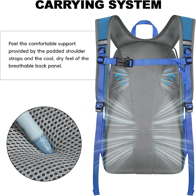 Seektop 20L Foldable Waterproof Hiking Backpack, Ultralight Small Lightweight - Image 6