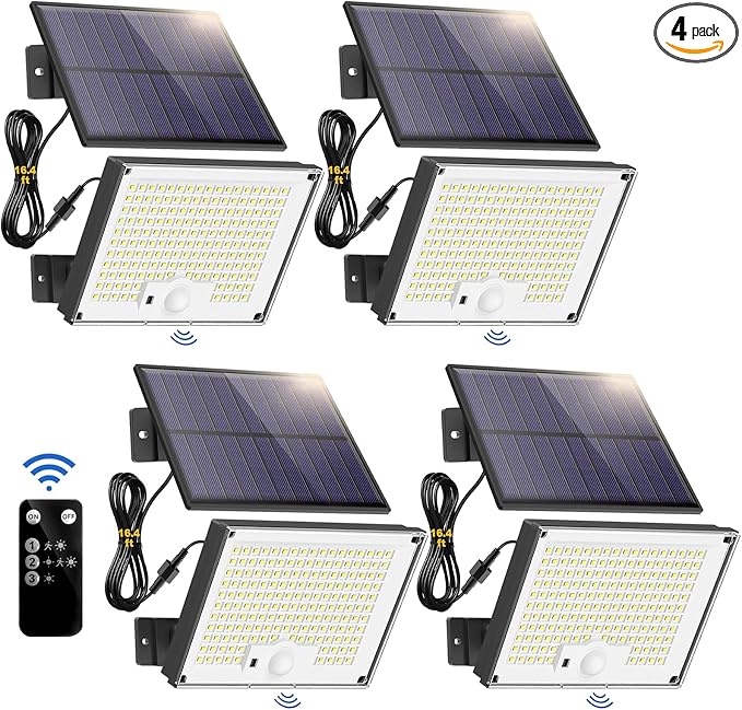 Gusicil Outdoor Solar Lights, Split Solar Motion Sensor Outdoor Lights by Gusicil