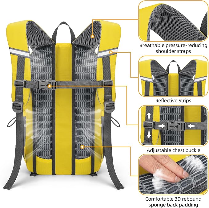 RealCool Hiking Backpack for Men Women, 20L Lightweight Waterproof Travel - Image 4