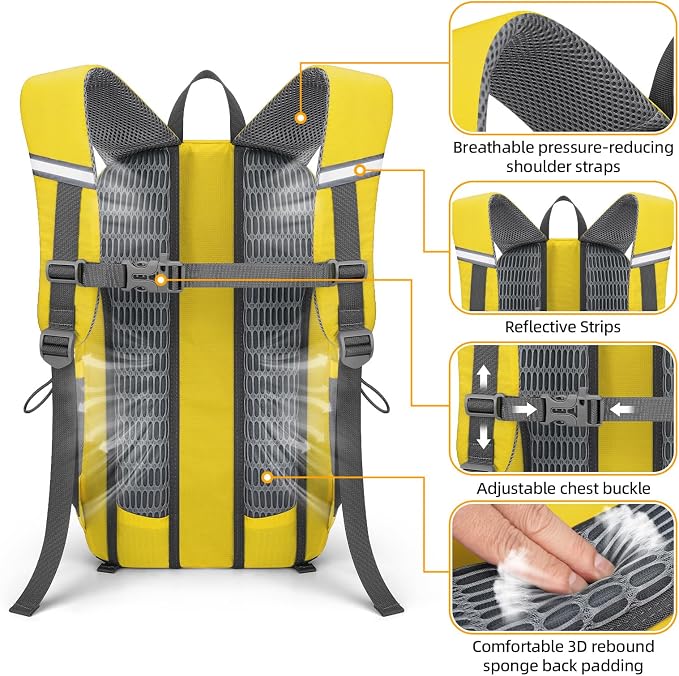 RealCool Hiking Backpack for Men Women, 30L Lightweight Waterproof Travel - Image 4