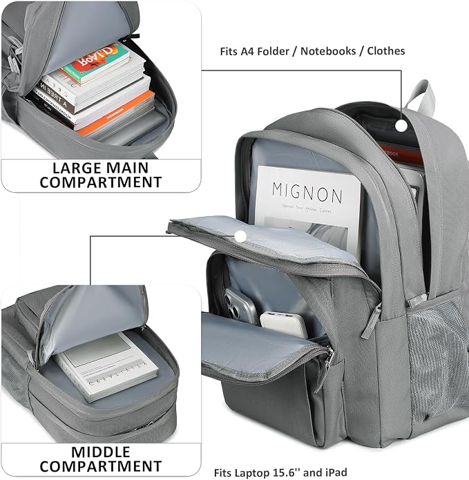 abshoo Classical Basic Travel Backpack - Image 2