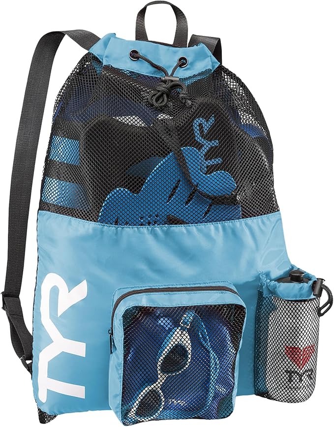 TYR Big Mesh Mummy Backpack for Swim, Gym and Workout Gear, 40-Liter Capacity by TYR