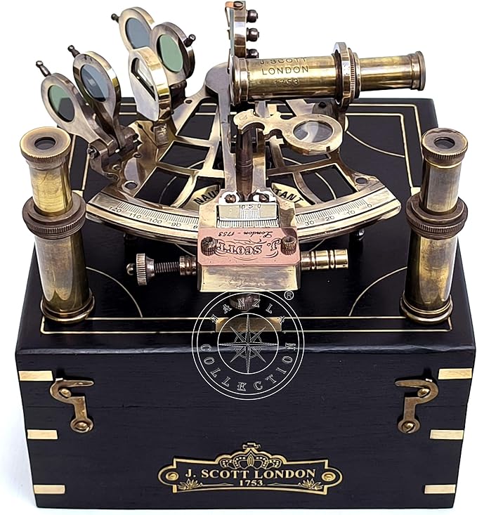 J. Scott London Brass Ship Sextant - Image 5