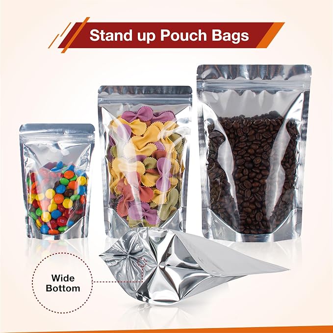 BELLE KR® 5x8 Mylar Bags with Window Stand Up - Image 6