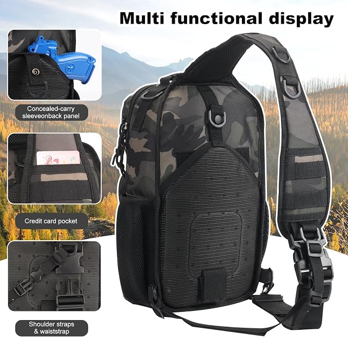 Rover Sling Pack Tactical Shoulder Sling Bag Backpack - Image 5