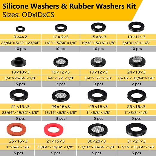 1075 PCS 37 Sizes 3-in-1 Universal Plumbing Repair Kit Includes O-Rings - Image 4