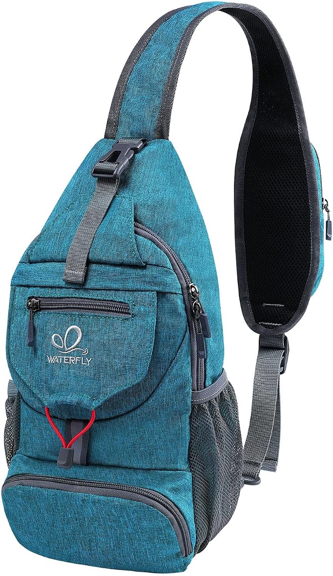 WATERFLY Packable Small Crossbody Sling Backpack Shoulder Chest Bag Daypack by Waterfly