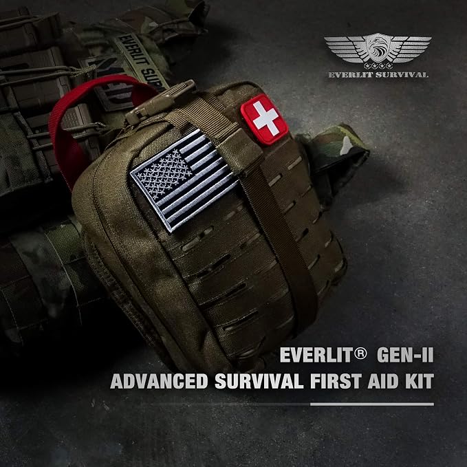 Everlit Survival Upgraded Survival First Aid Kit Emergency Gear Trauma Kit - Image 8