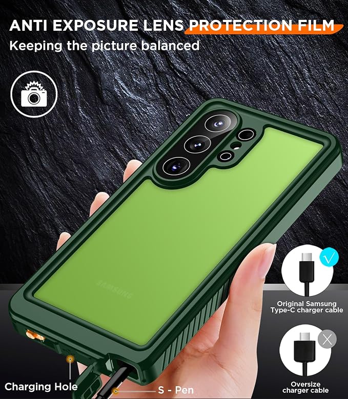 Temdan Designed for Samsung Galaxy S26 Ultra Case Waterproof, Built-in Lens & - Image 8