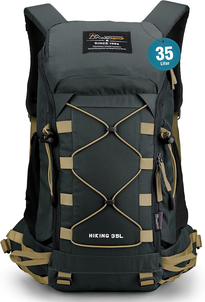 MOUNTAINTOP 35L Hiking Backpack, Lightweight Outdoor Travel Camping Daypack by MOUNTAINTOP