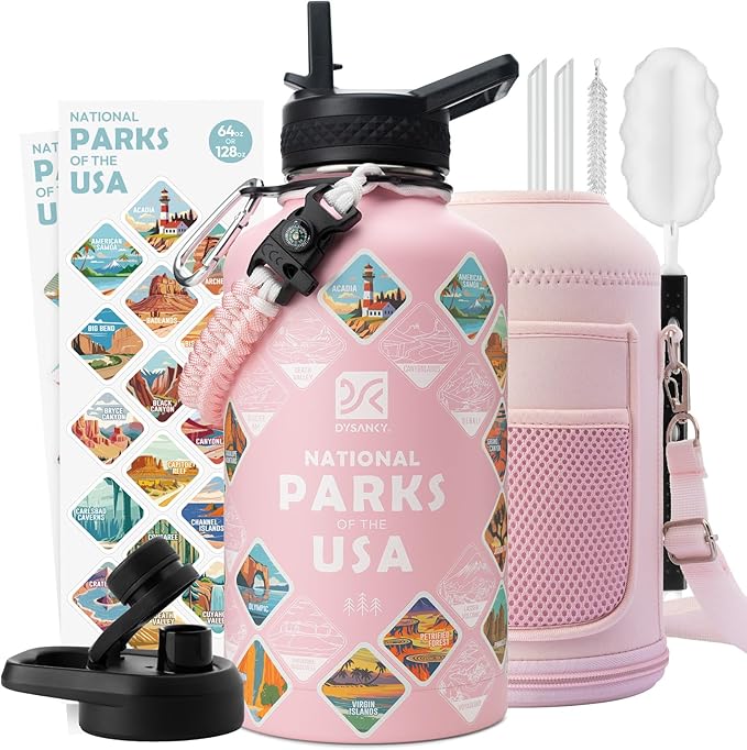 DYSANKY National Parks Water Bottle – 64 oz Insulated Stainless Steel Bottle by DYSANKY