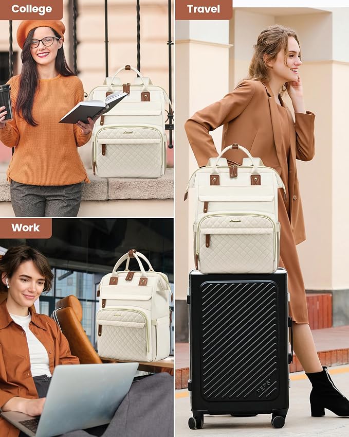 LOVEVOOK Laptop Backpack for Women, 17.3'' Waterproof Nurse Bag Teacher Work - Image 9