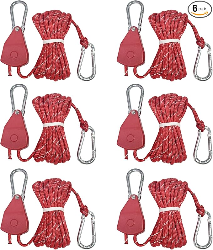 Longer 14ft Retractable Paracord Rope Tie Down Ratchet Strap Small Straps Mini by KOKKOYA