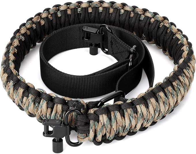 Double Braide 550LB Shotgun Sling 2 Point Paracord Rifle Sling, Non-Slip by FlipfitHoslimar