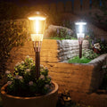 BITPOTT Bright Solar Lights Outdoor 6 Pack, 2-in-1 Warm&Cool Solar Pathway by BITPOTT