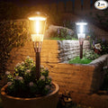 BITPOTT 2-in-1 Warm&Cool Solar Pathway Lights Outdoor, 2 Pack Solar Garden by BITPOTT
