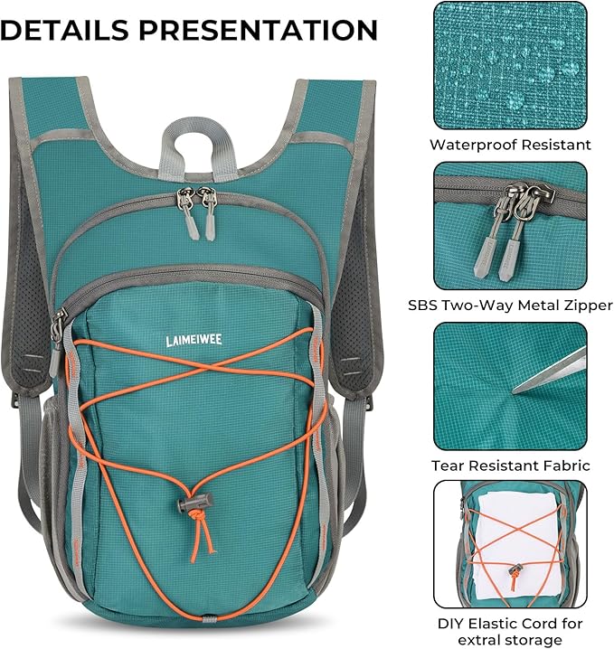 13L Small Hiking Backpack for Women Men, Lightweight Foldable Day pack - Image 5