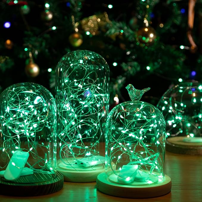 12-Pack LED Fairy Lights 7 Feet Battery Powered Waterproof Silver Wire 20 Slim - Image 7
