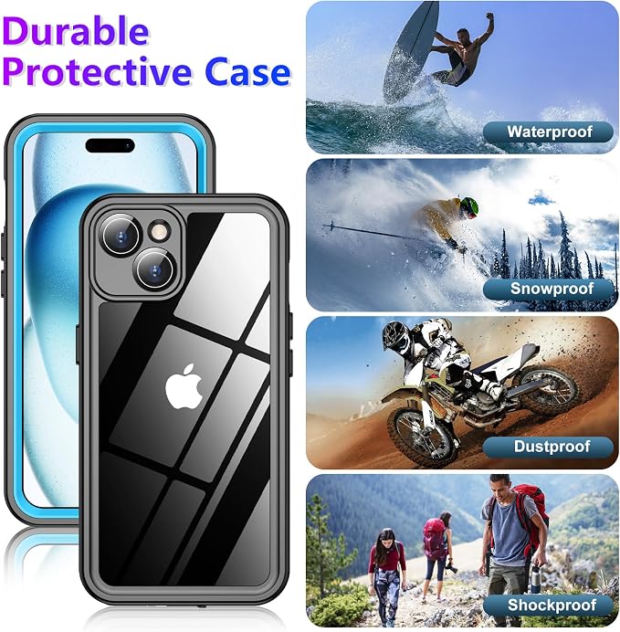 2025 New Designed for iPhone 15 Case Waterproof, Full Phone Case 6.1" - Image 5