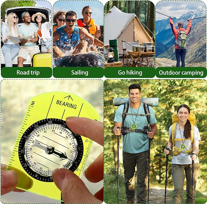 50 Pack Orienteering Compass Bulk Advanced Baseplate Compass Hiking Survival - Image 7