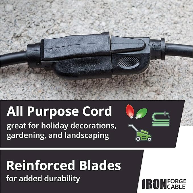 Iron Forge Cable 10 ft Lighted Outdoor Extension Cord - Image 7