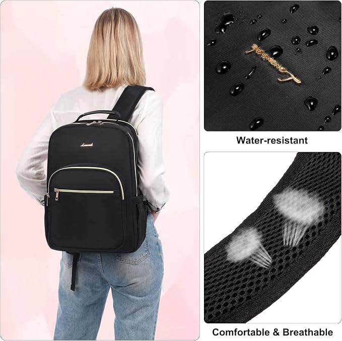 LOVEVOOK Laptop Backpack for Women 15.6 inch, Cute Womens Travel Backpack Purse - Image 8