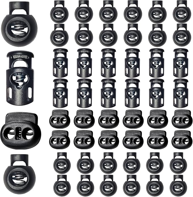 ZUSHALLMY 48pcs Upgraded Plastic Cord Lock, Cord Locks by ZUSHALLMY