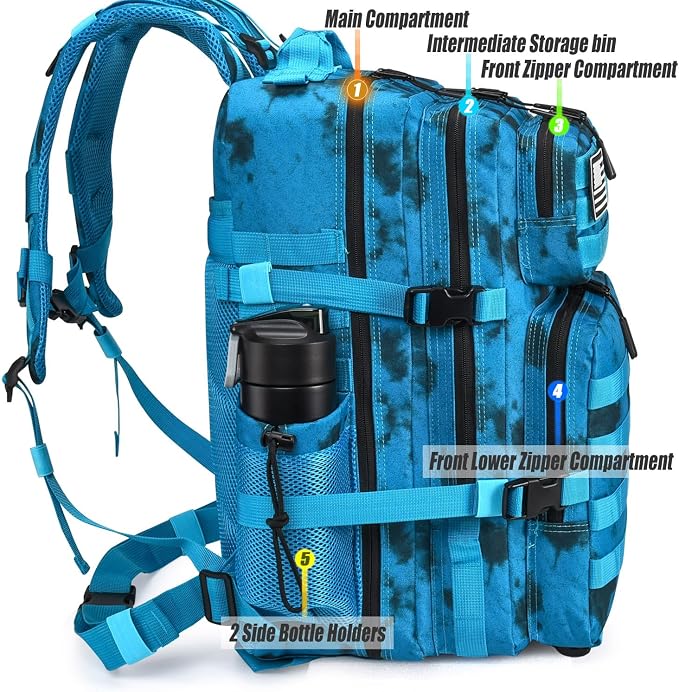 45L Tactical Backpack for Men Women, Military Assault Pack - Image 5