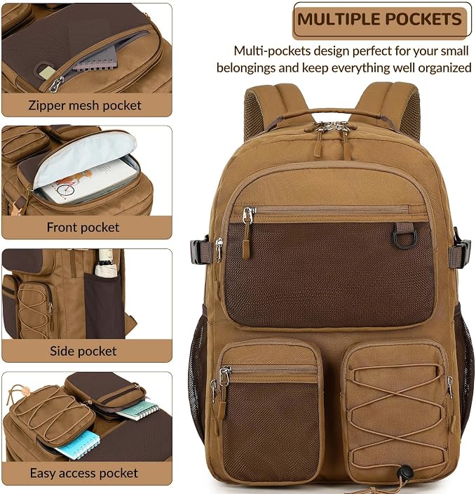 Lohol Water Resistant Backpack for School Travel College Travel, Large Bookbag - Image 6