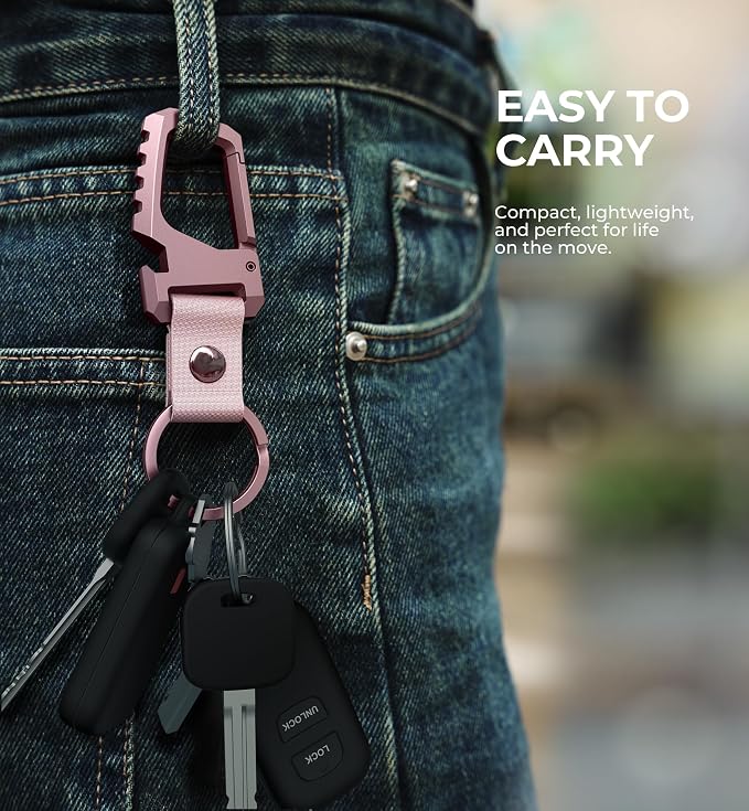 Dexnor Heavy Duty Key Chain Bottle Opener, Carabiner Key Ring Clip - Image 7