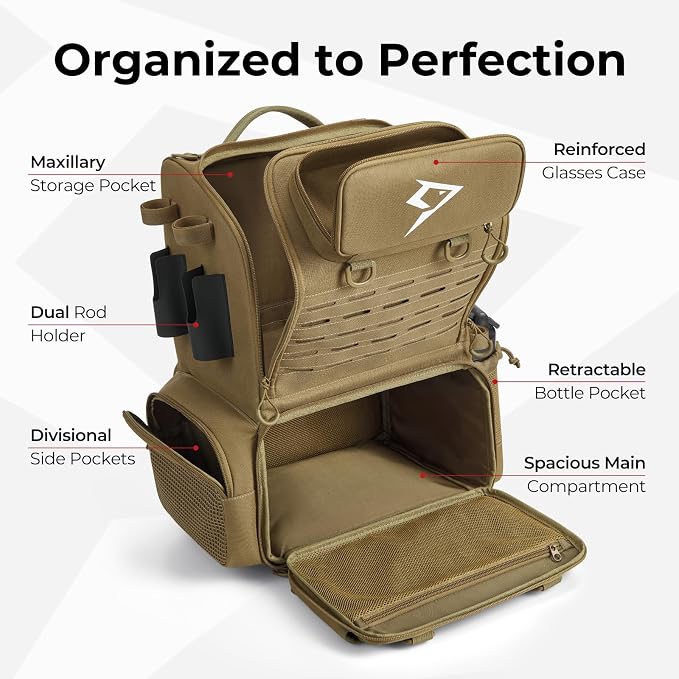 Piscifun 52L Fishing Tackle Backpack - Image 4
